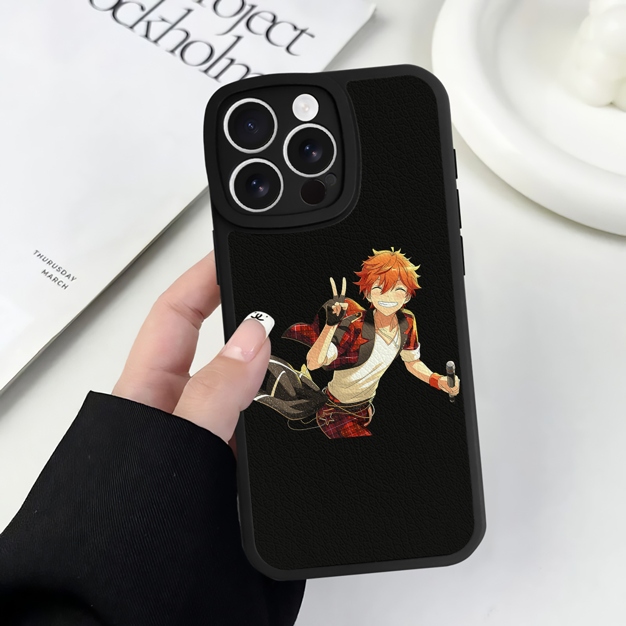 （画像用） あんさんぶるスターズ! Ensemble Stars 【iPhone 16シリーズ対応】シリコンスマホケース（レザー調） 材質：シリコン